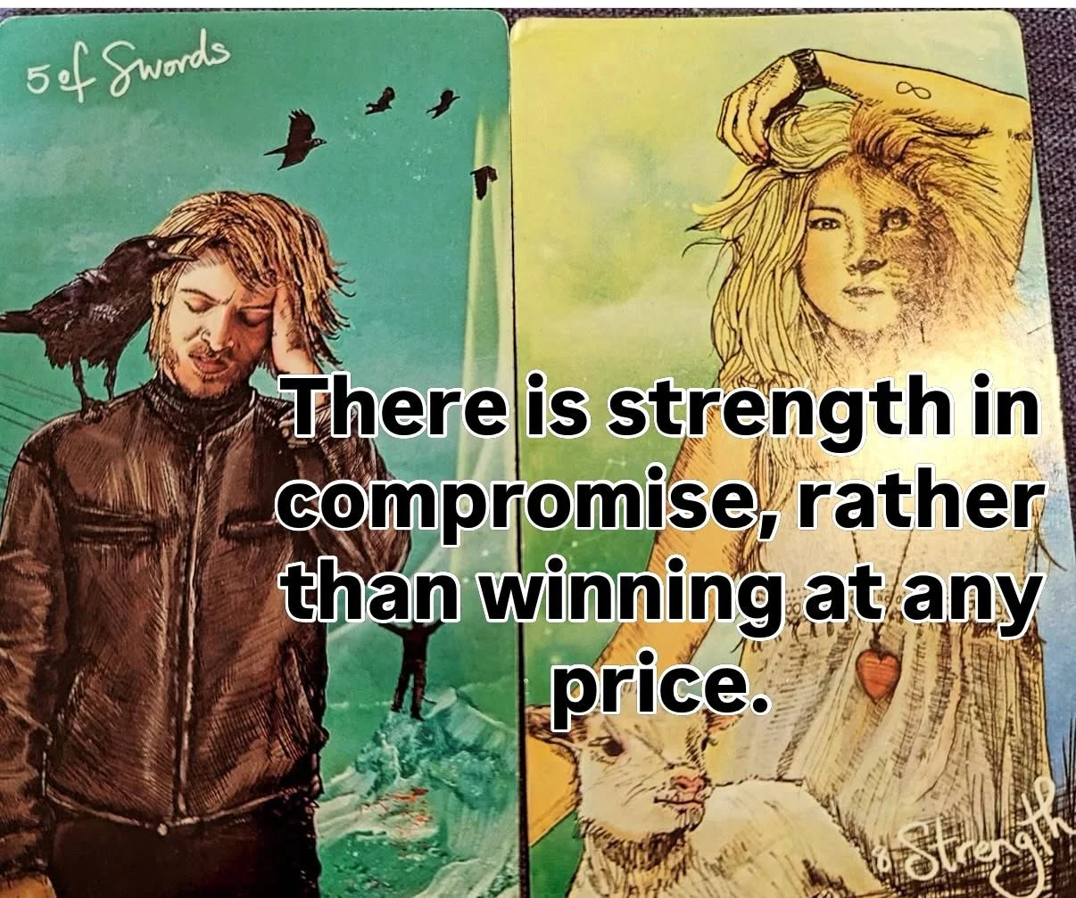 I am at Zfabrique until 5pm today. It is so easy to get caught up in being the best and being right that we forget to realize that others have valid view points as well.  Today you are being encouraged to come from a place of Strength rather than fea