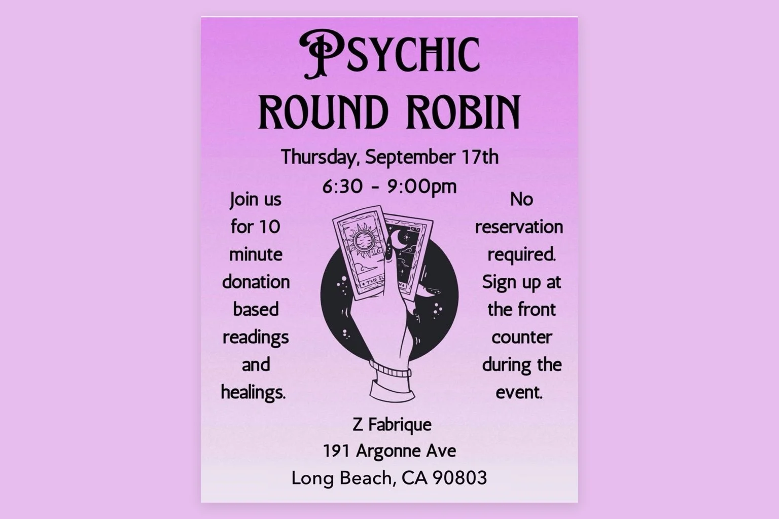Z Fabrique: Psychic Round Robin