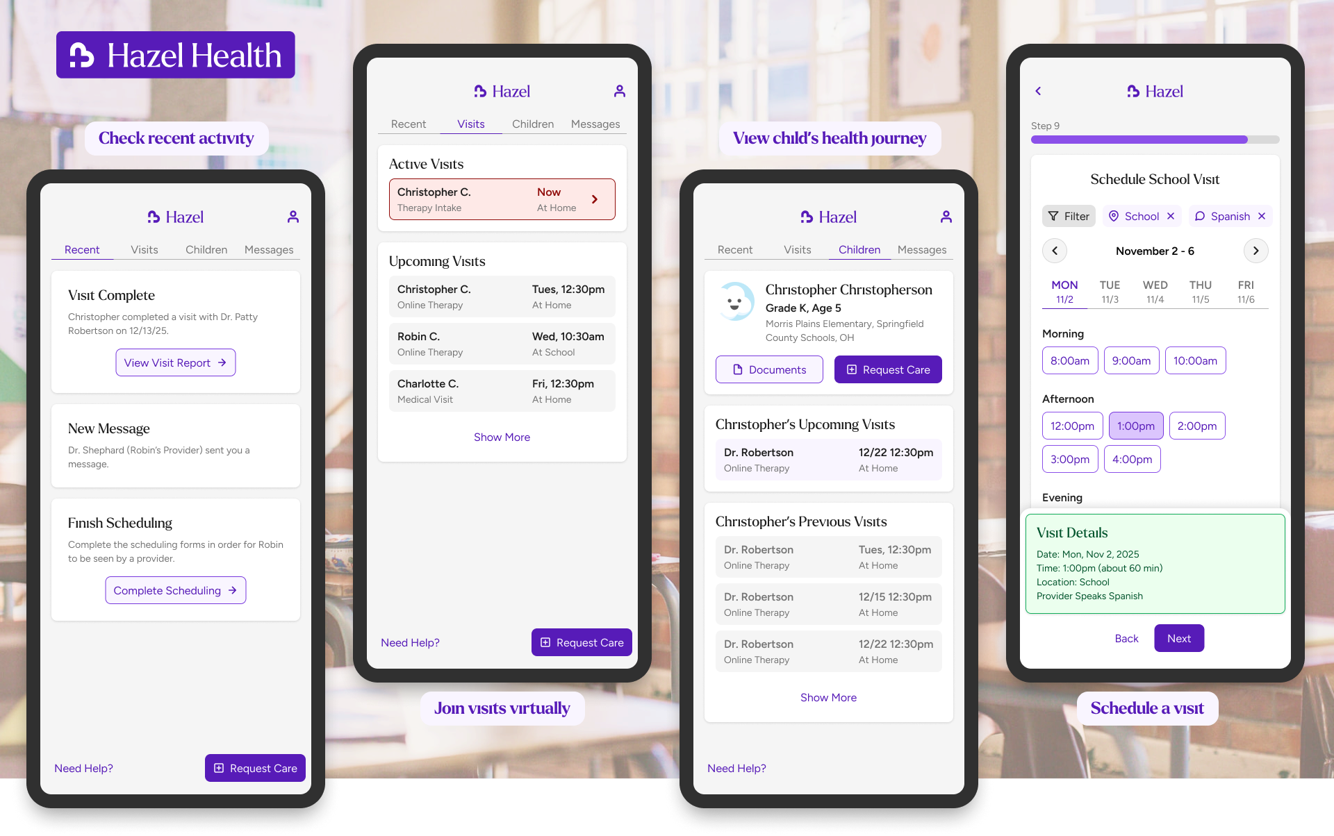 Hazel Health Guardian Portal 