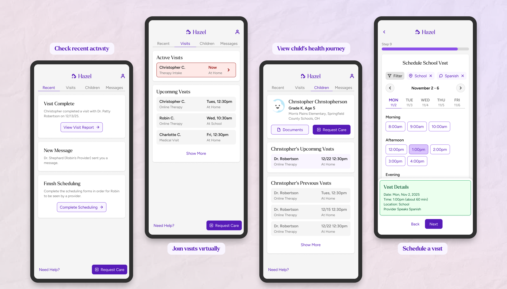 Hazel Health Guardian Portal 