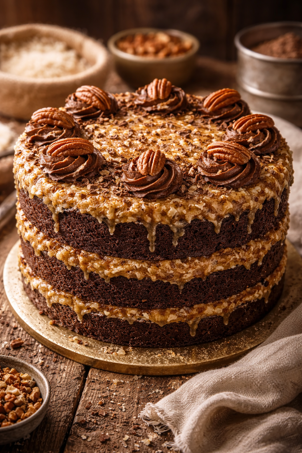 German Chocolate Cake - Po'Boy Bakery
