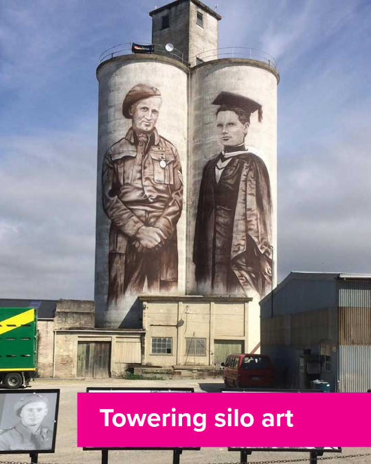 Waimate's painted silos
