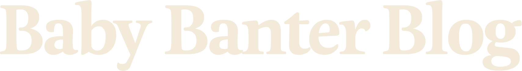 Text that reads 'Baby Banter Blog' in large, bold font.
