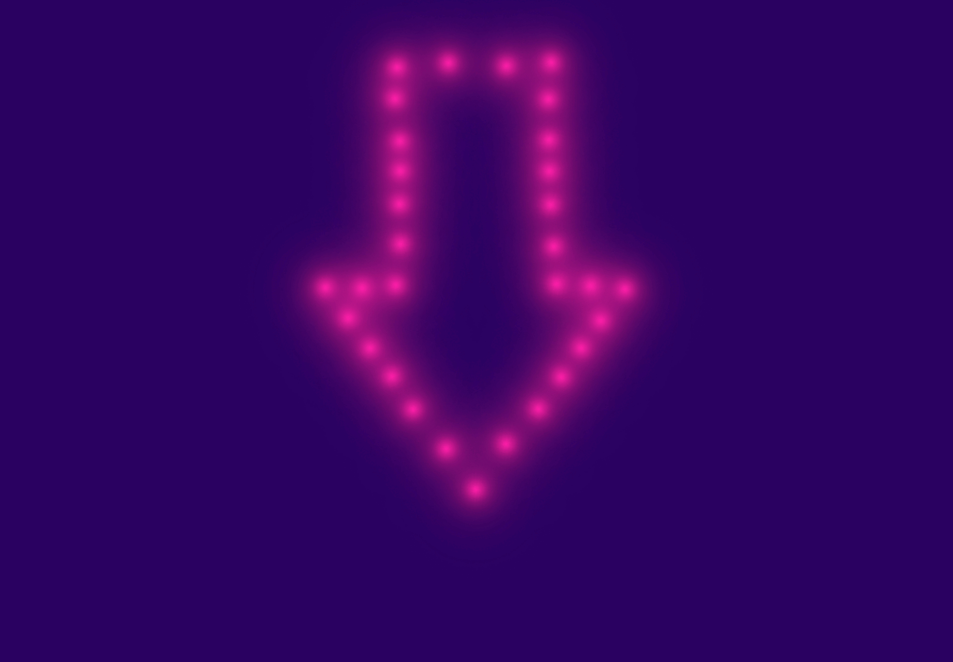 GIF of a pink neon arrow.