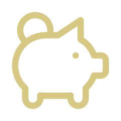 icon representing clients focused on saving and building wealth.