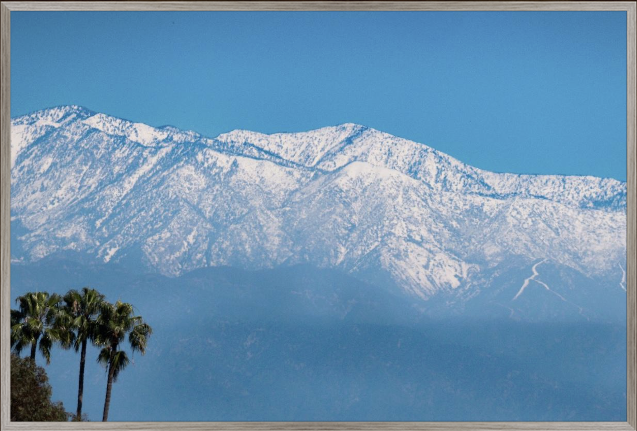 In Rare Alignment Metal with Oak MidCentury Frame