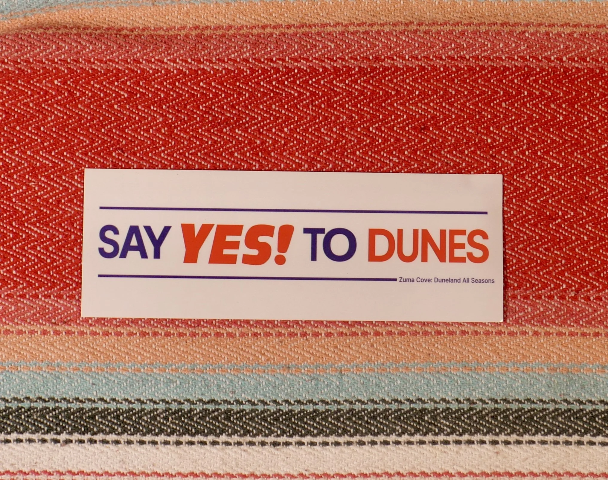 Say YES to DUNES Bumper Sticker