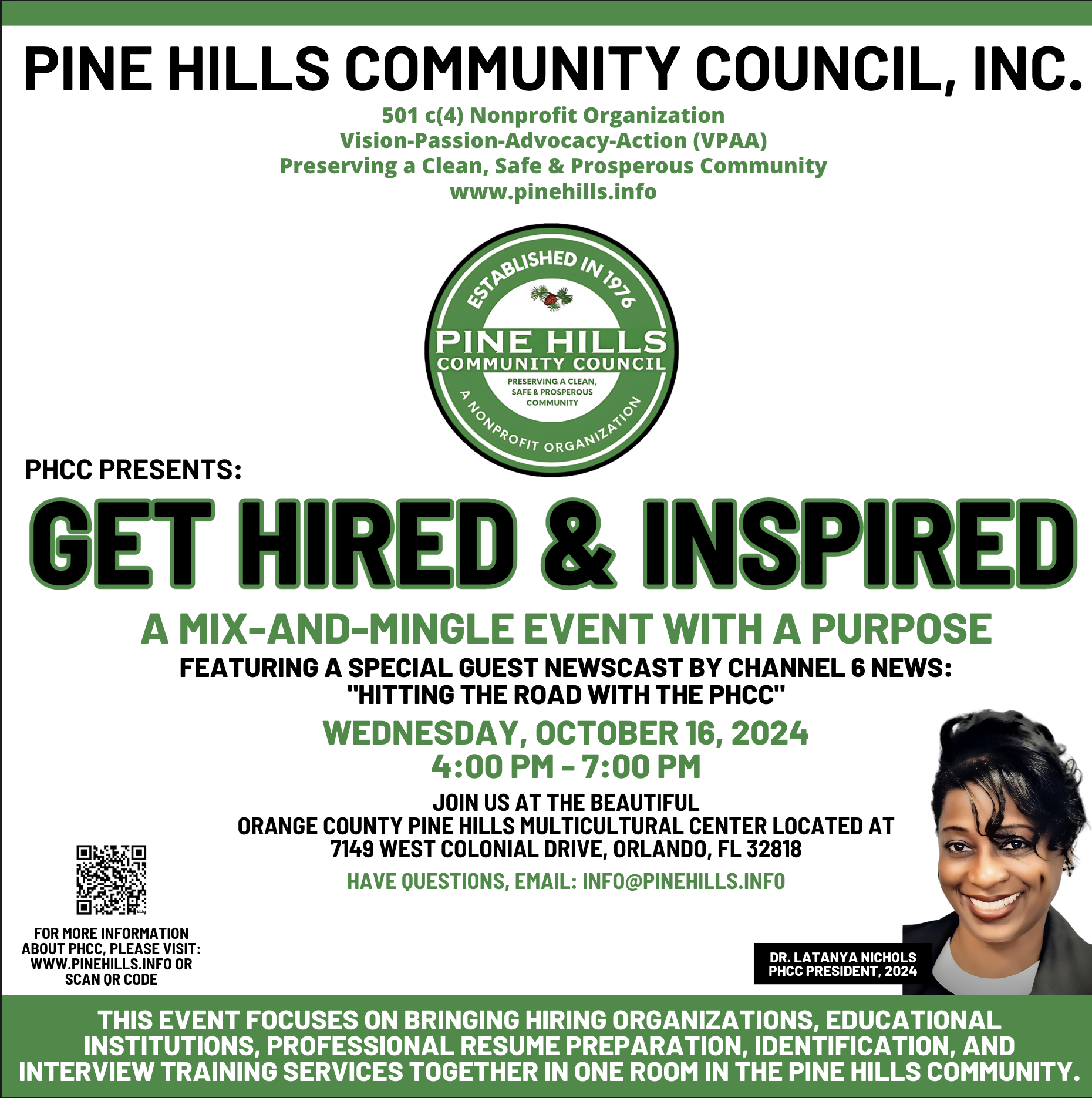 PHCC Presents: “Get Hired &amp; Inspired” Pine Hills Hiring Expo and Halloween Extravaganza