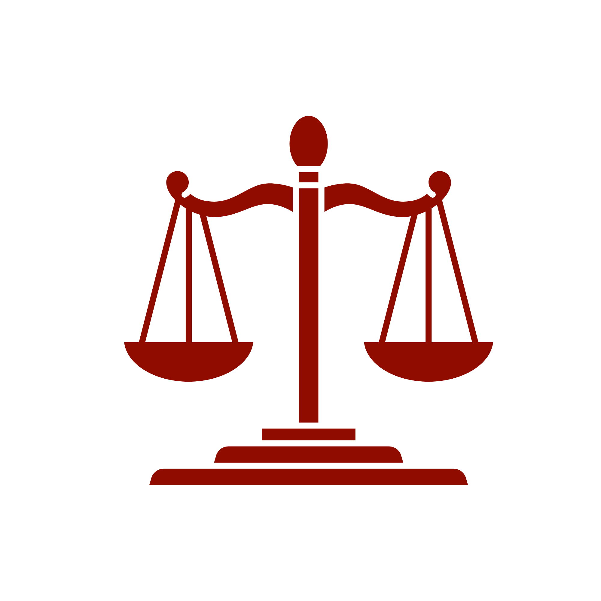 Icon of a balance scale representing justice or law.