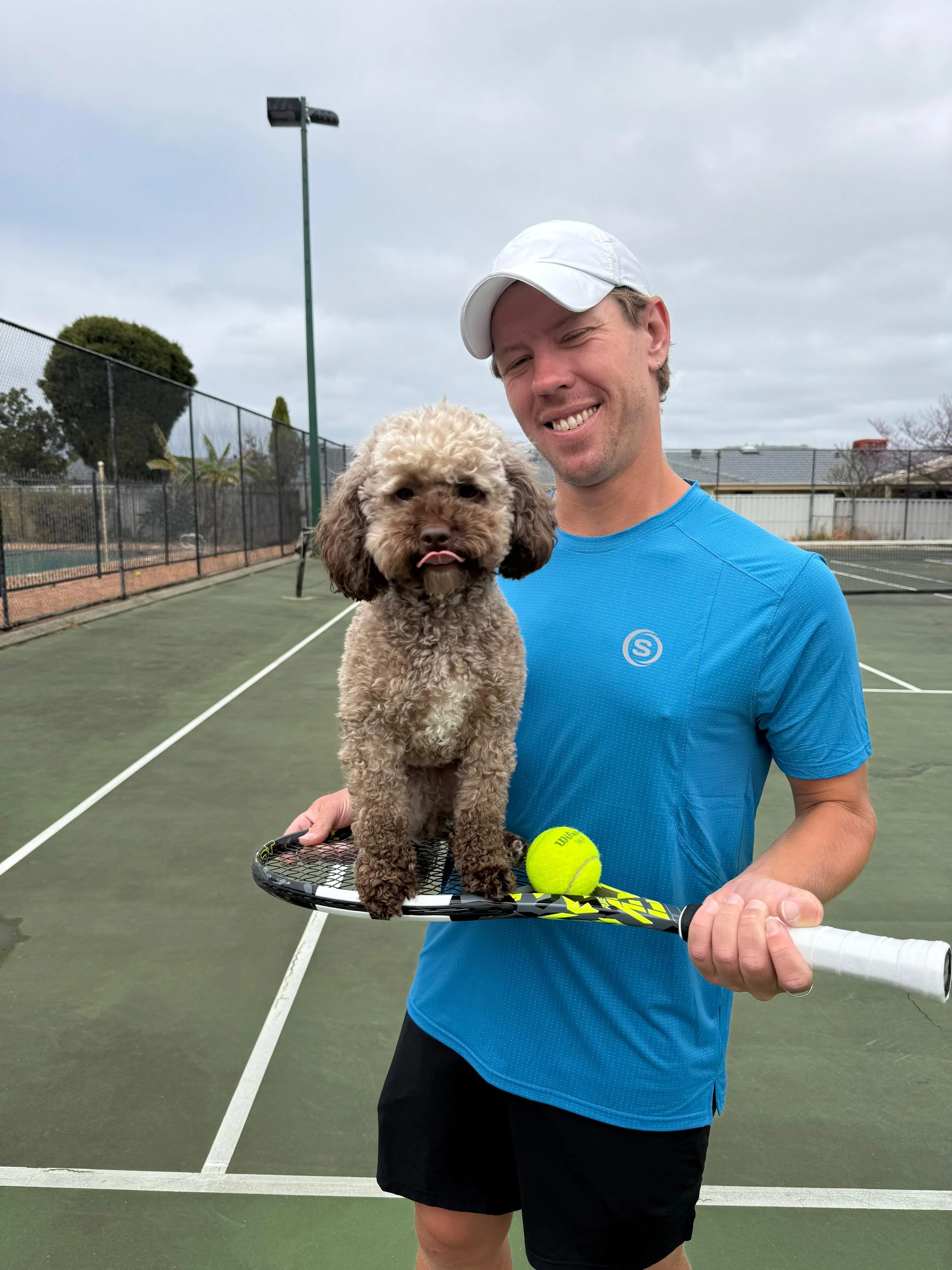 Tennis Player Coach Australia Perth Cute Dog