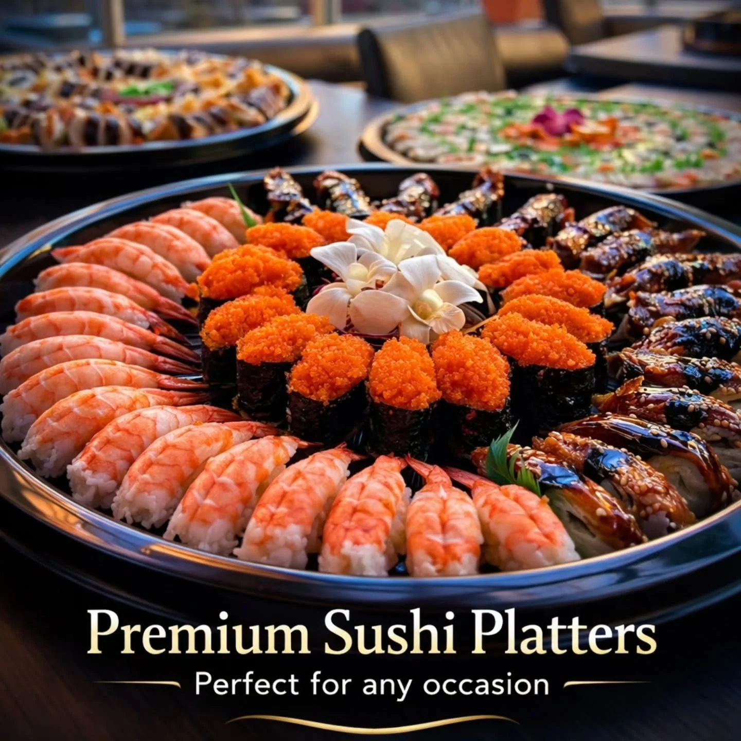 🎉 Hosting a party? We&rsquo;ll make you look GOOD. 🍣

Skip the stress&mdash;serve stunning sushi your guests will talk about

✨ Choose your favorite rolls &amp; sushi
✨ Custom trays for any budget
✨ Small gathering to large events
✨ Made fresh. Alw