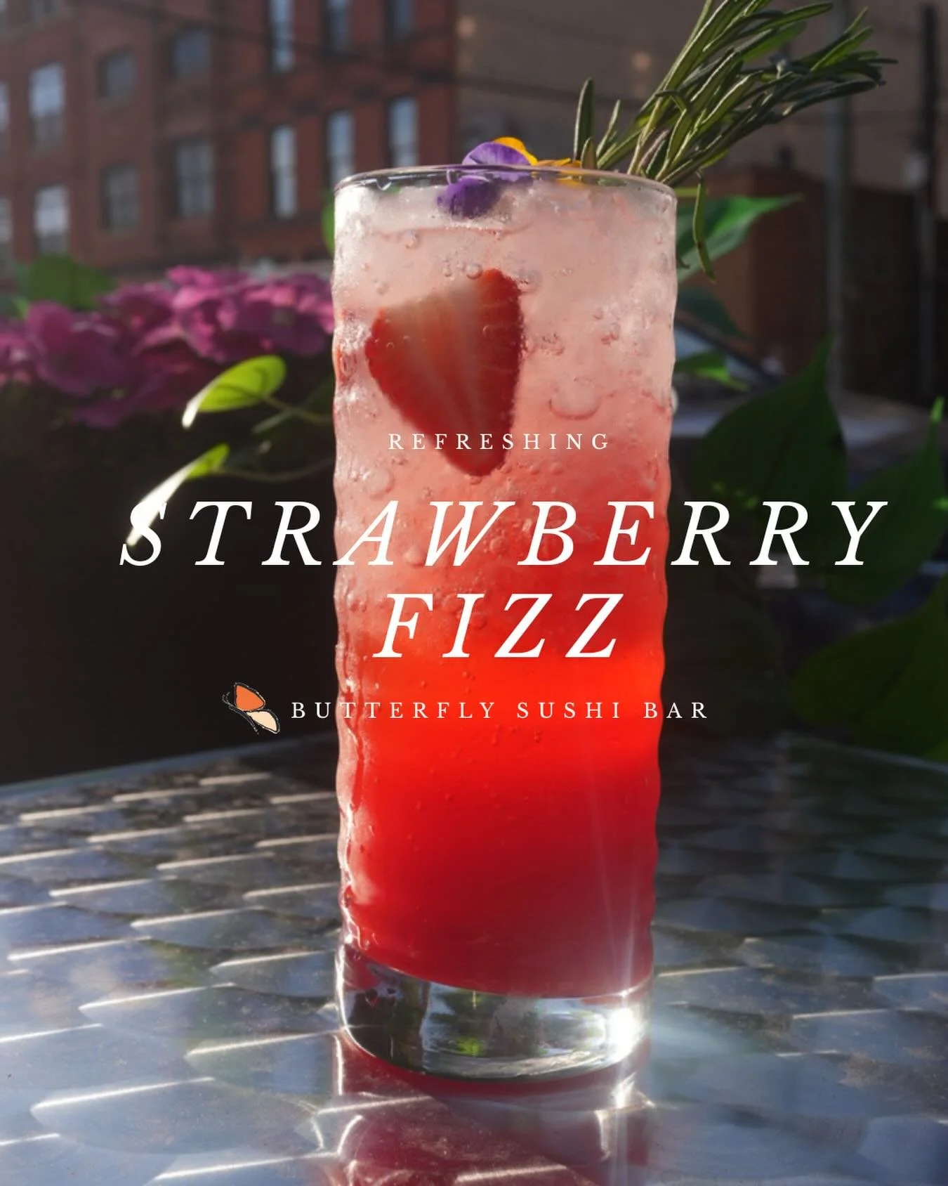 House-made strawberry fizz. fresh. fizzy. cold.
the only thing you need this summer. 🫧🍓
@butterflysushichicago now on the menu.