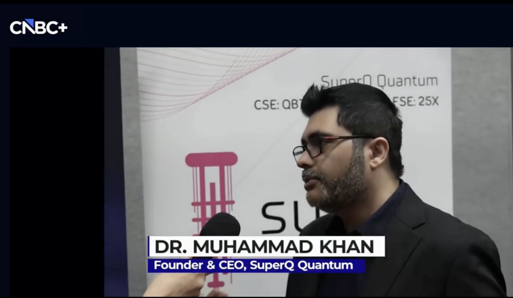 Dr. Muhammad Ali Khan being interviewed for CNBC+
