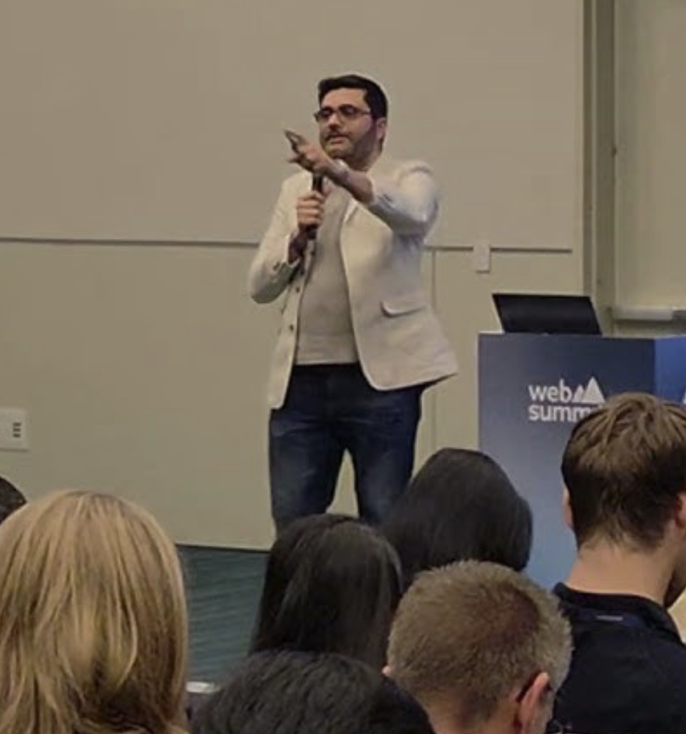 Dr. Muhammad Ali Khan speaking at the Web Summit 2025