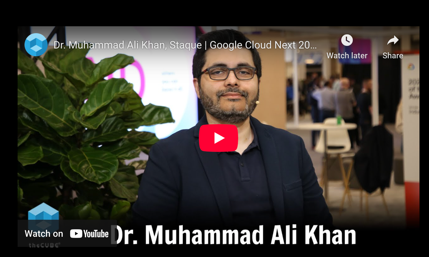 Dr. Muhammad Ali Khan being interviewed at the Google Cloud next 2025