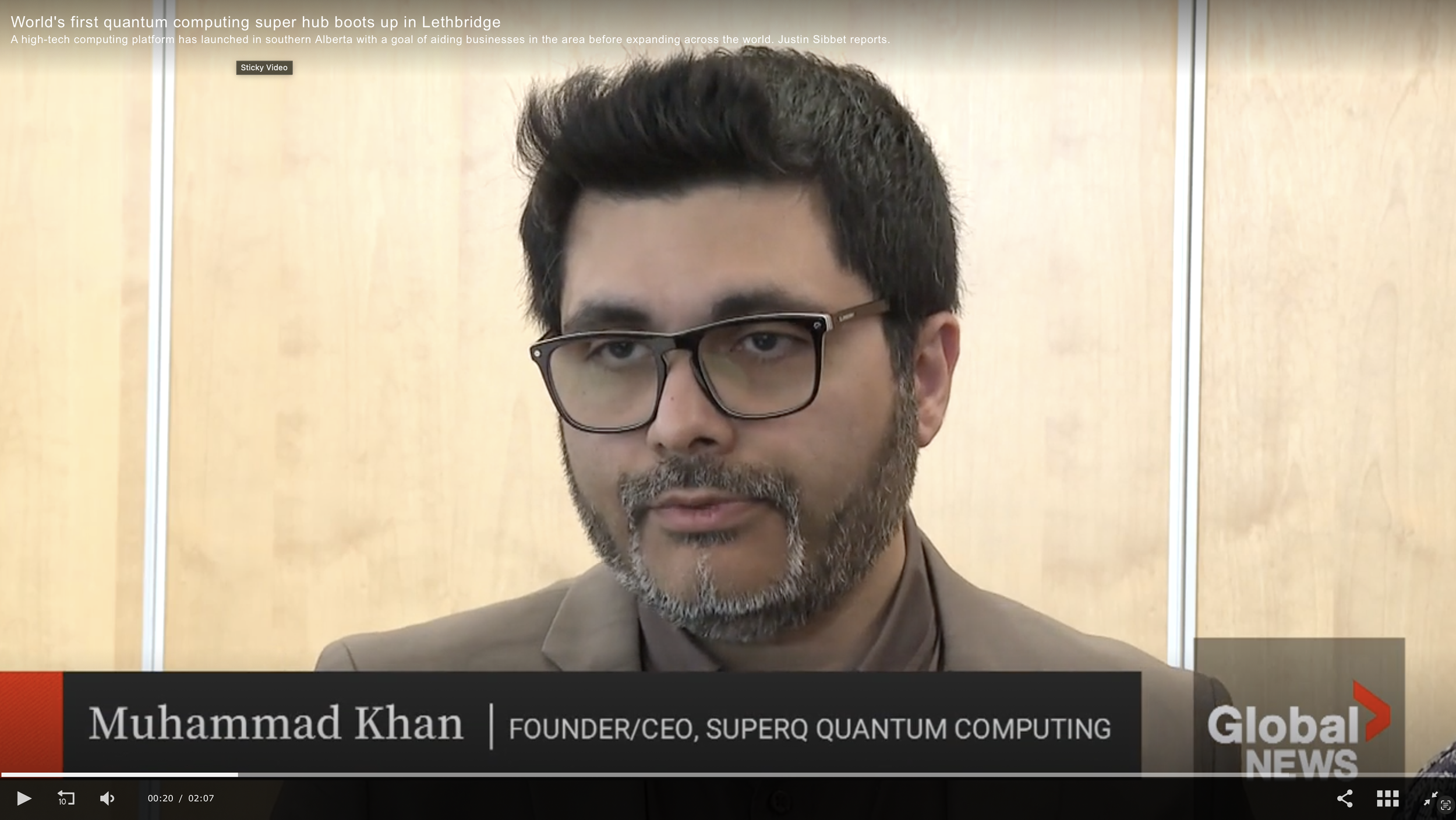 Dr. Muhammad Ali Khan in Global News