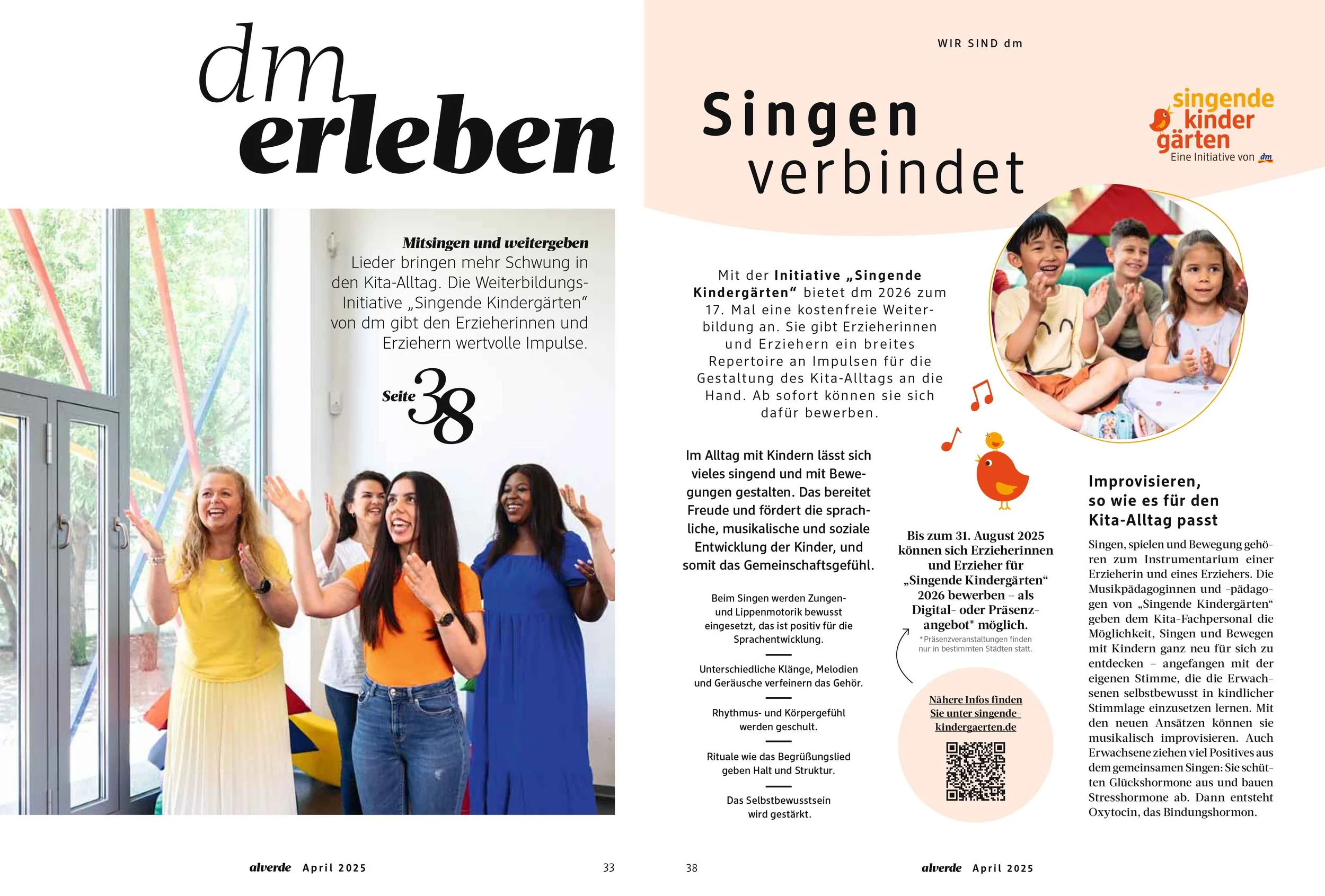 Kinder nehmen an einer Kindergartenkampagne für dm teil 