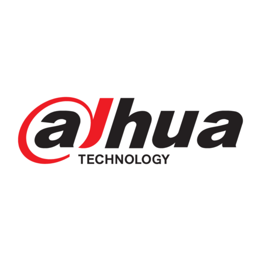 Logo de la société de technologie Dahua, avec le texte 'Dahua TECHNOLOGY' en noir et rouge.