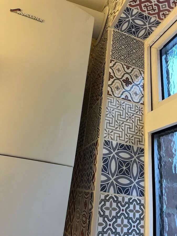 Patterned bathroom tiles BS16 Bristol renovation