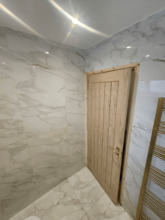wooden door installation Bristol bathroom