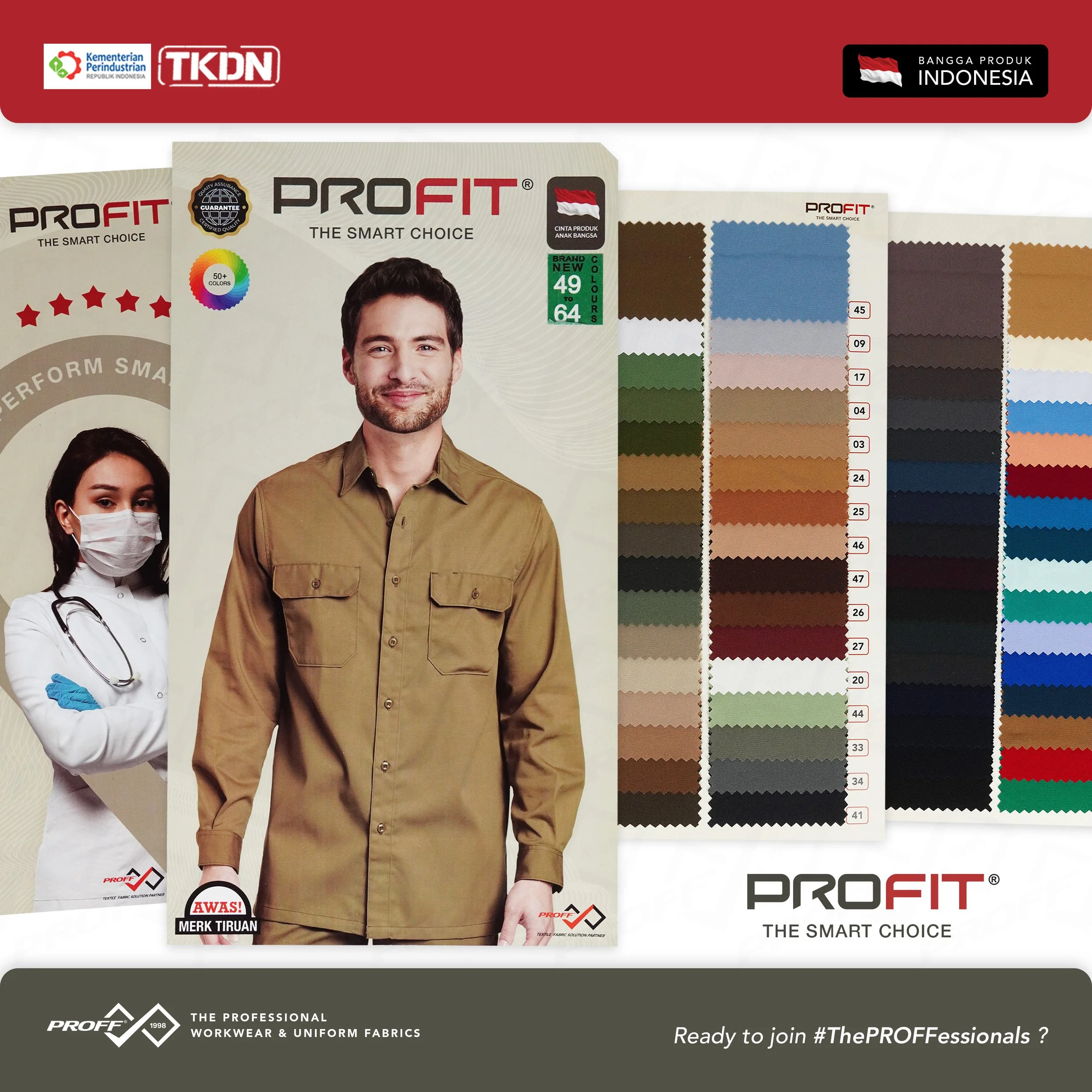 Bahan kain PROFIT. Twill halus.