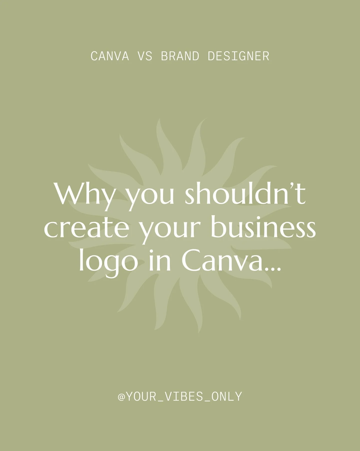 Why you you shouldn&rsquo;t create your business logo in Canva&hellip; 💭 

Canva can be a great tool for creating quick graphics, but it wasn&rsquo;t designed to give your business a unique, strategic and custom designed brand that will make you sta