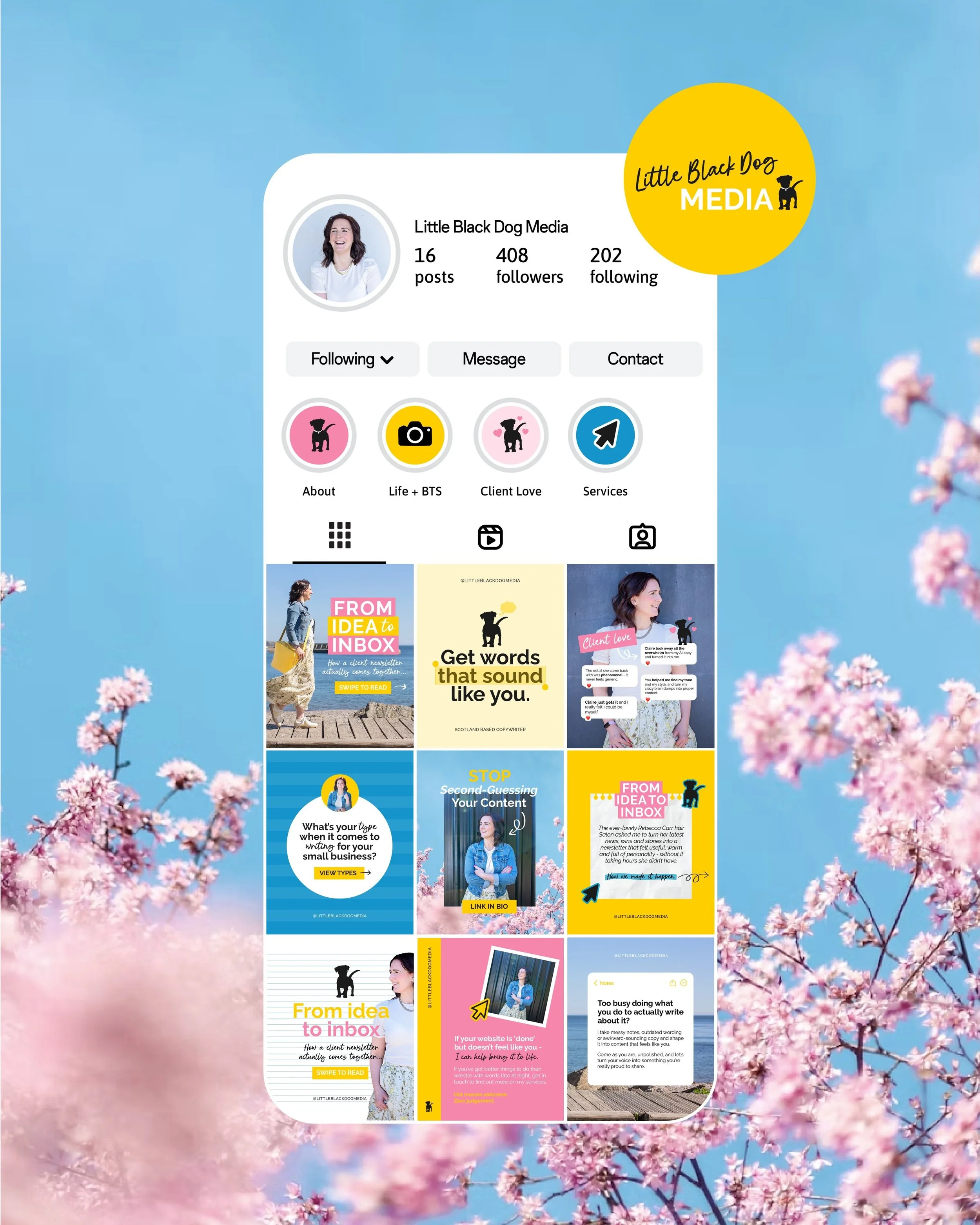 These custom-designed templates for @littleblackdogmedia capture the copywriter's playful, vibrant and resourceful personality while creating a more cohesive and professional online presence for the brand 🗒☀️🌸🖊✨

If your social visuals aren&rsquo;