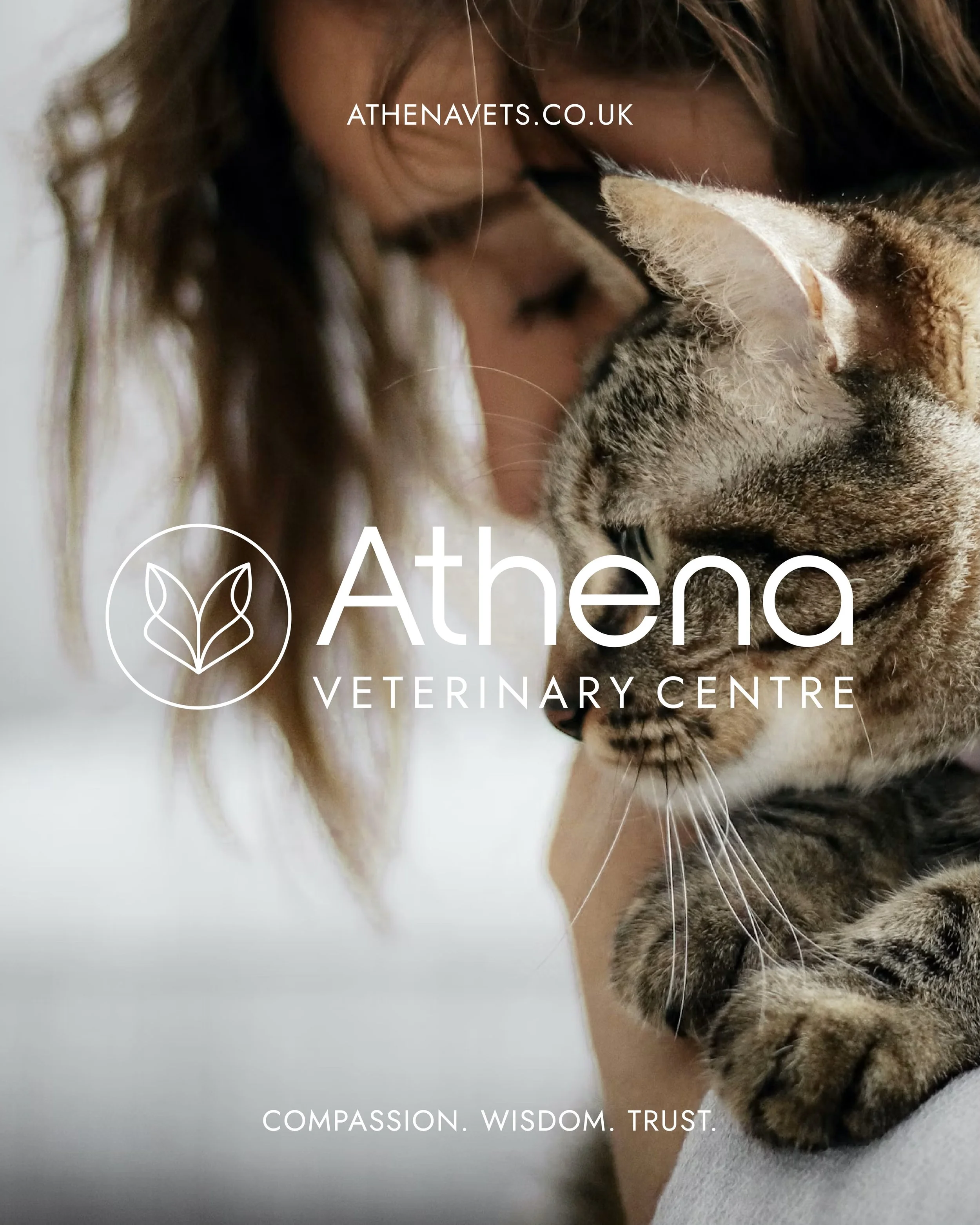 Named after Athena, the Greek goddess of wisdom, this new veterinary centre in Aberdeen is built around three simple values: compassion, wisdom and trust.
 
For the brand identity, the brief was to move away from the familiar visual language of veter