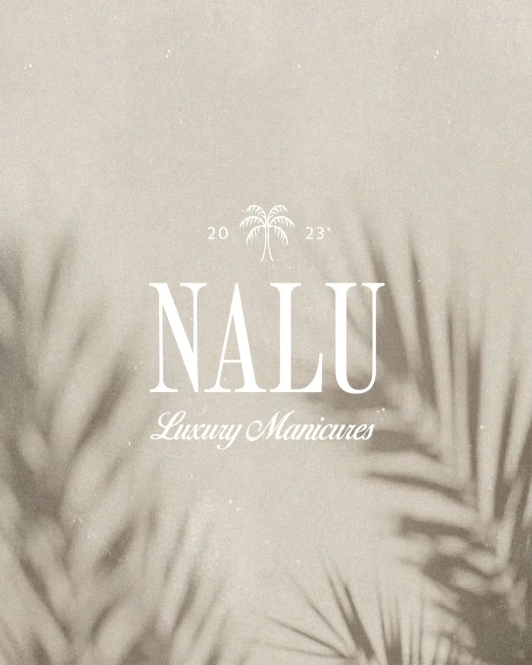 Vintage beach aesthetic brand design for luxury nail manicurist
