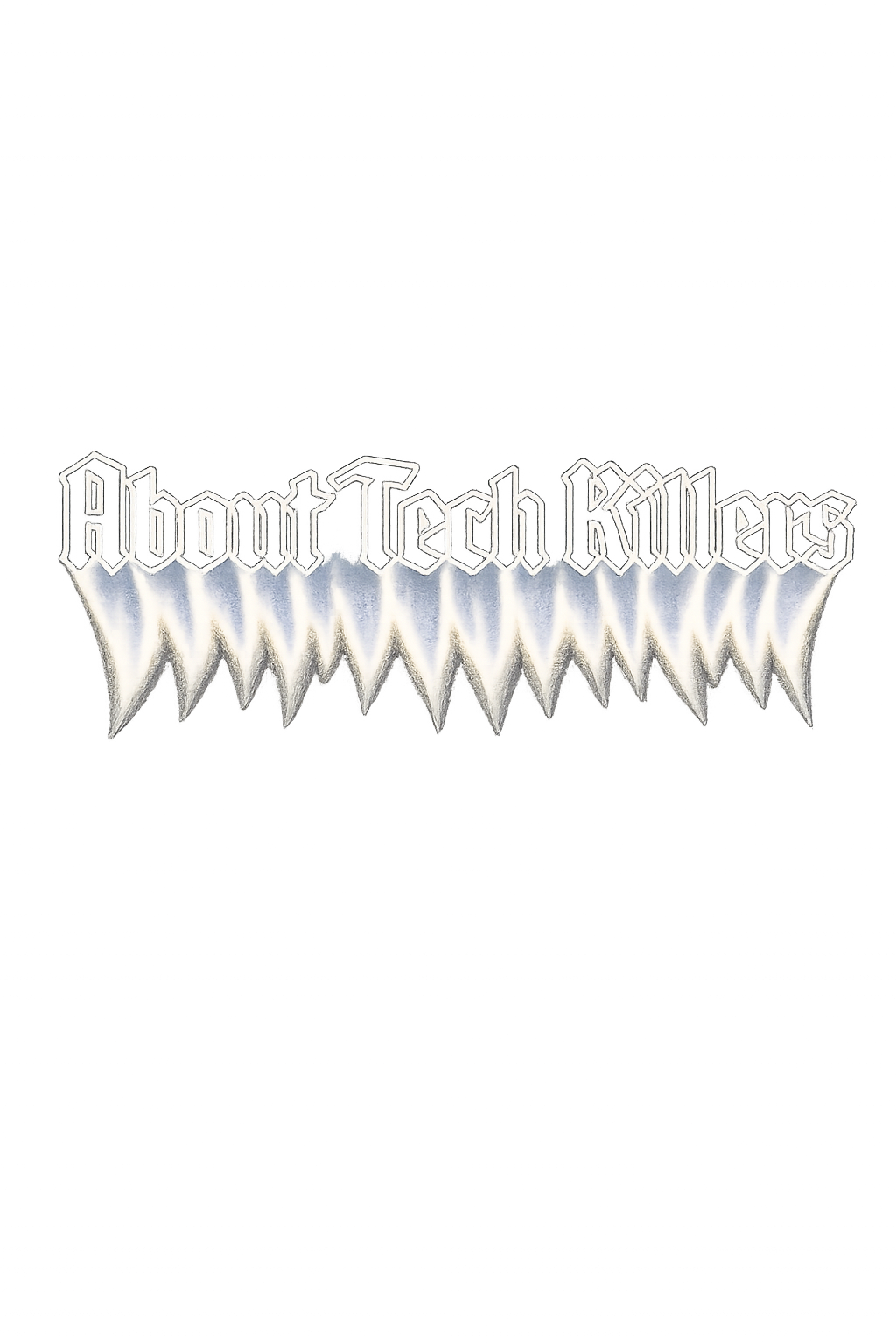 Logo for Abom Tech Killers with gothic-style font and fiery background