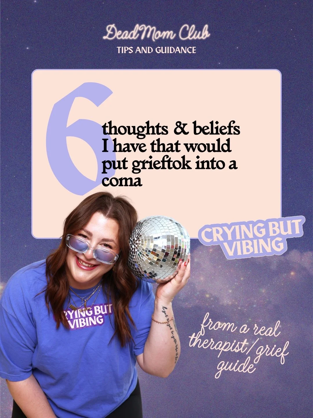 💜 Comment &ldquo;TIX&rdquo; and I&rsquo;ll send you the link to join the IRL 3rd Annual Dead Mom&rsquo;s Day Brunch! 

#grief #griefcommunity #deadmomclub #mothersday #milwaukeeevents