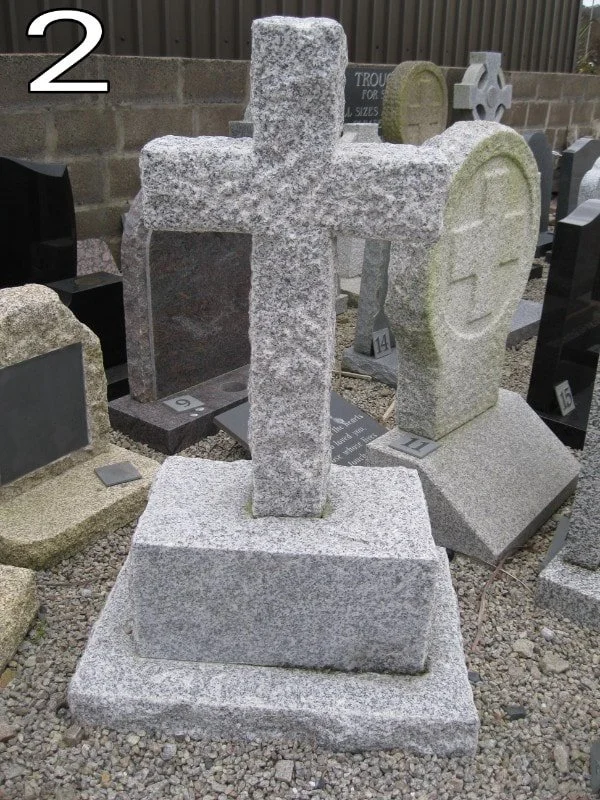 Silver Grey Latin Cross On Base