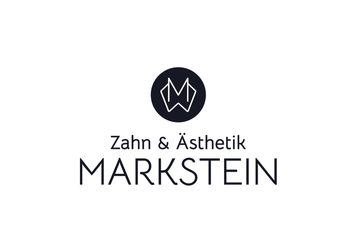 	
Logo der Zahnarztpraxis Zahn & Ästhetik Markstein, besteht aus einem schwarzen Kreis mit einem stilisierten Zahn in der Mitte.