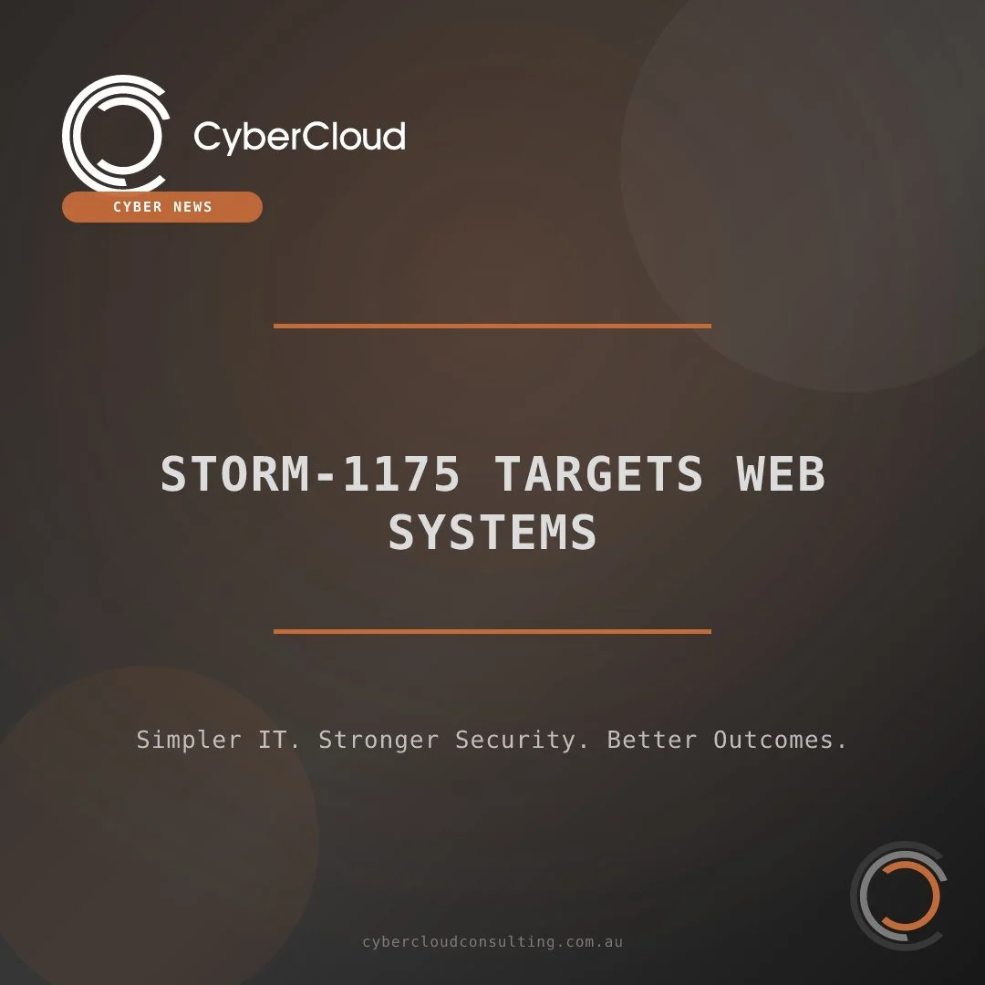 Storm-1175 targets web systems with Medusa ransomware. Defensive teams should review exposure, patching cadence, and ransomware containment readiness. #CyberSecurity #ThreatIntelligence #CyberCloud