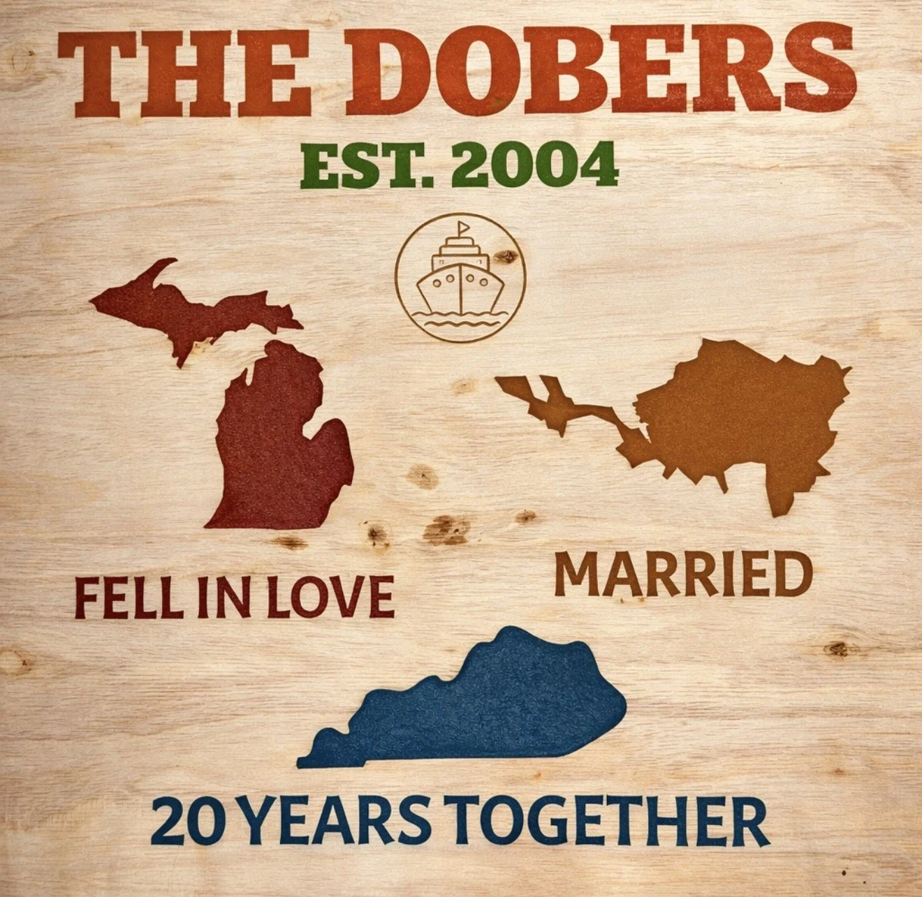 Custom Family Established Sign – Personalized Rustic Wall Décor