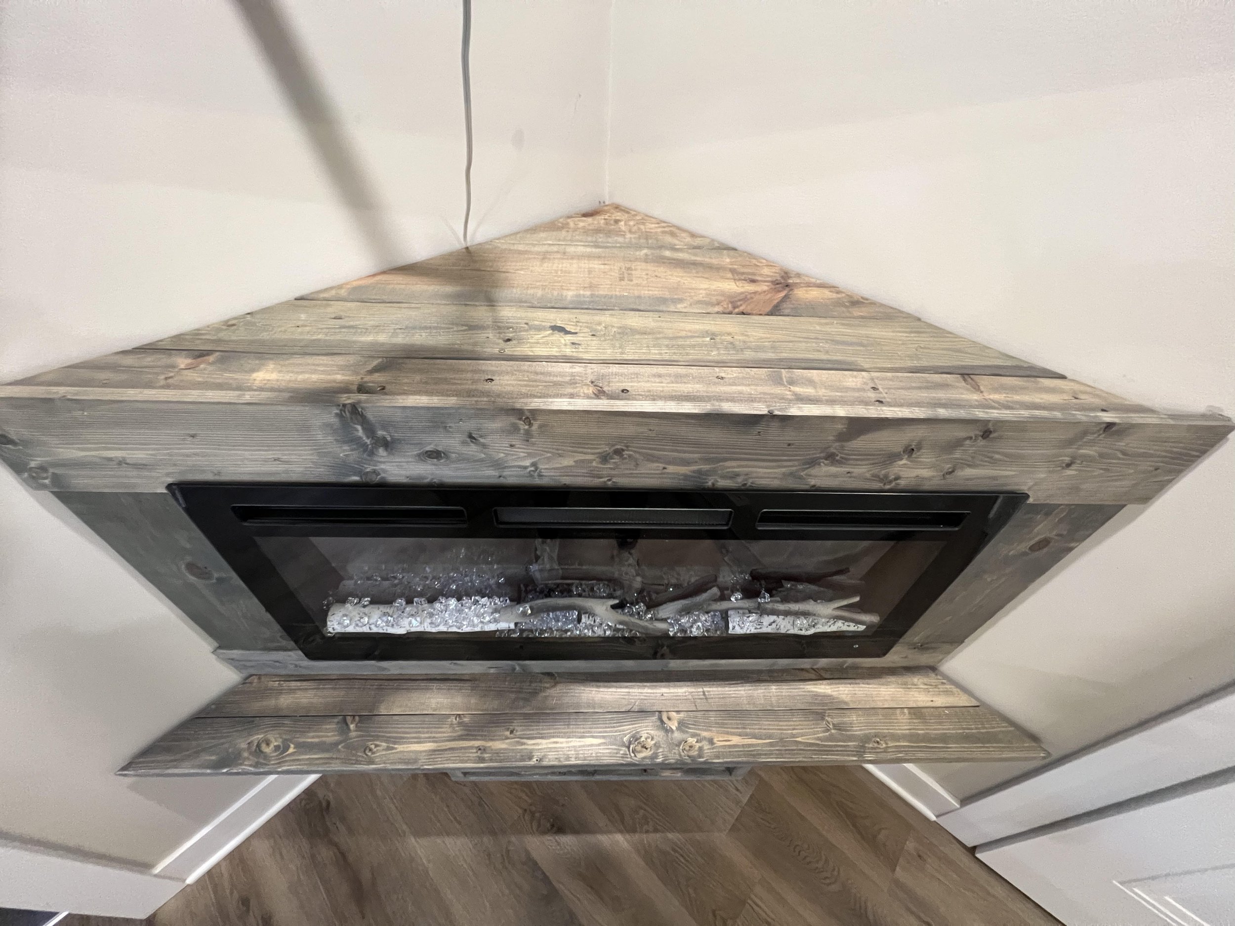 Custom Corner Fireplace & Entertainment Setup