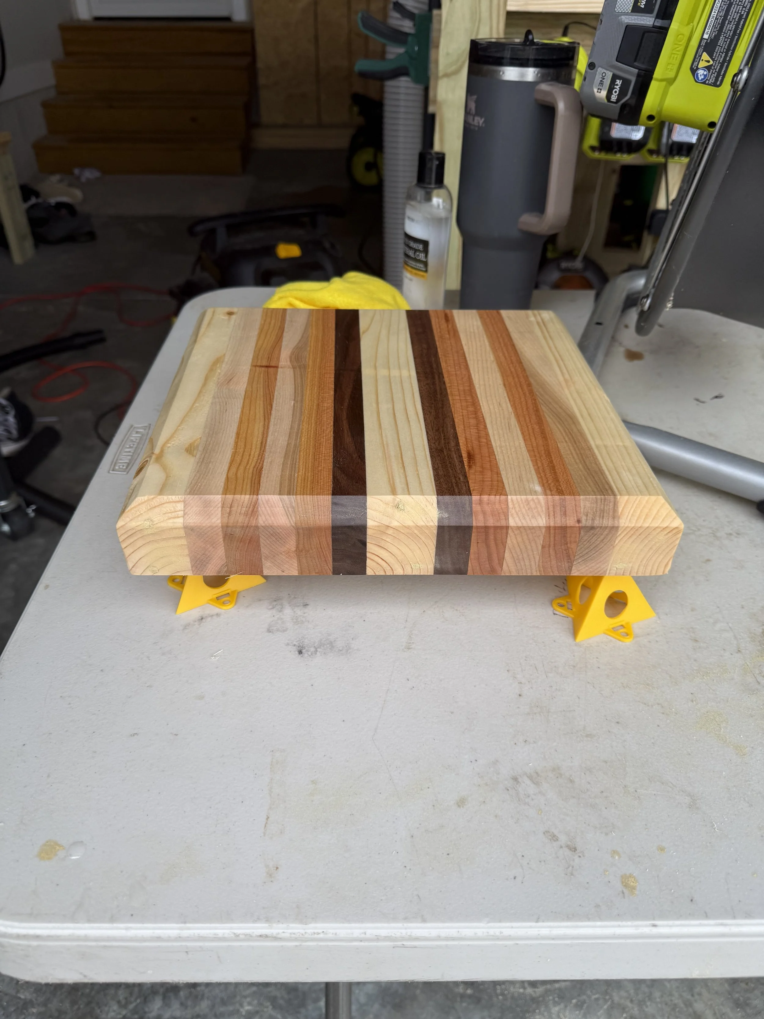 Cutting Board – Multi-Wood Striped Design