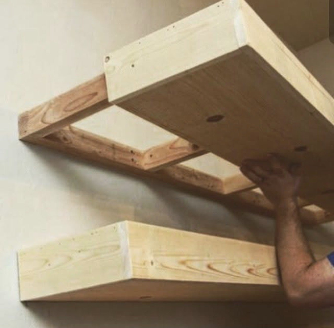 Hollow Wood Mantel (Floating Mantel or Floating Shelf) – 66” Rustic Beam