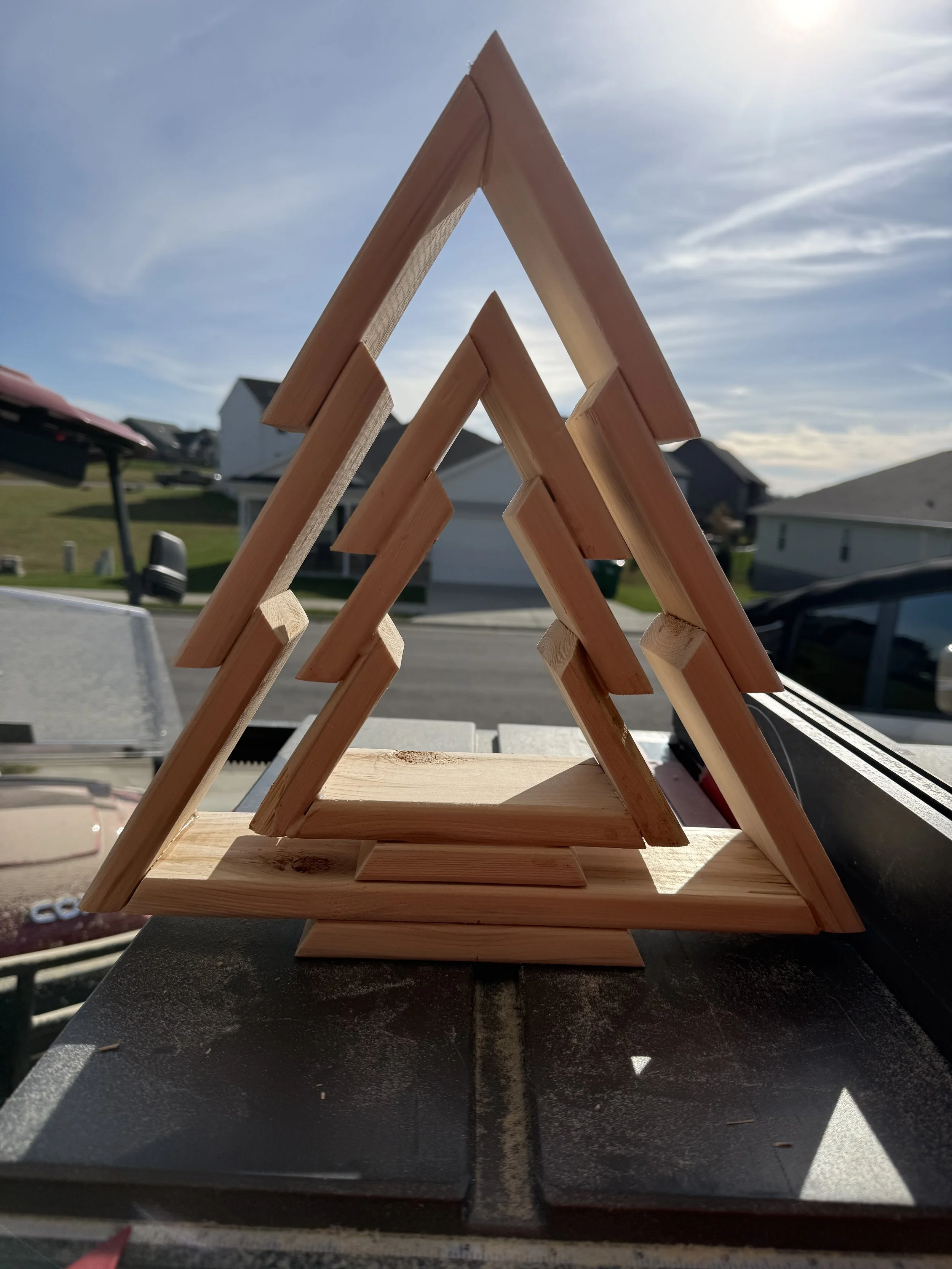 Wooden Mountain Décor – Modern Rustic Accent Piece