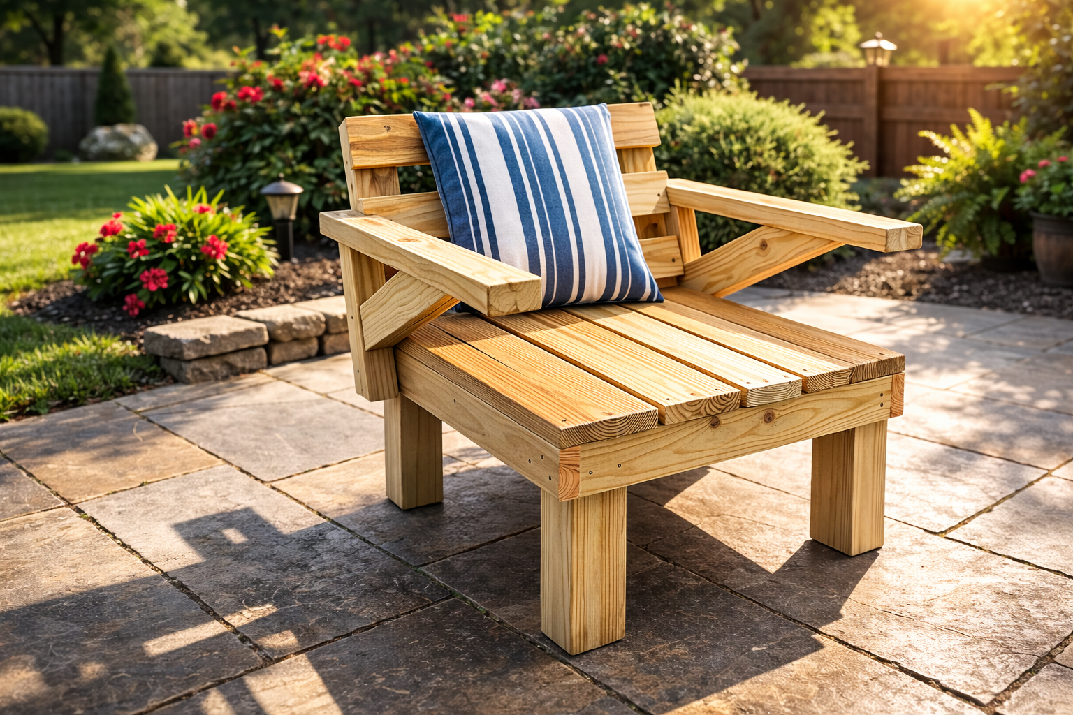 Rustic Outdoor Arm Chair