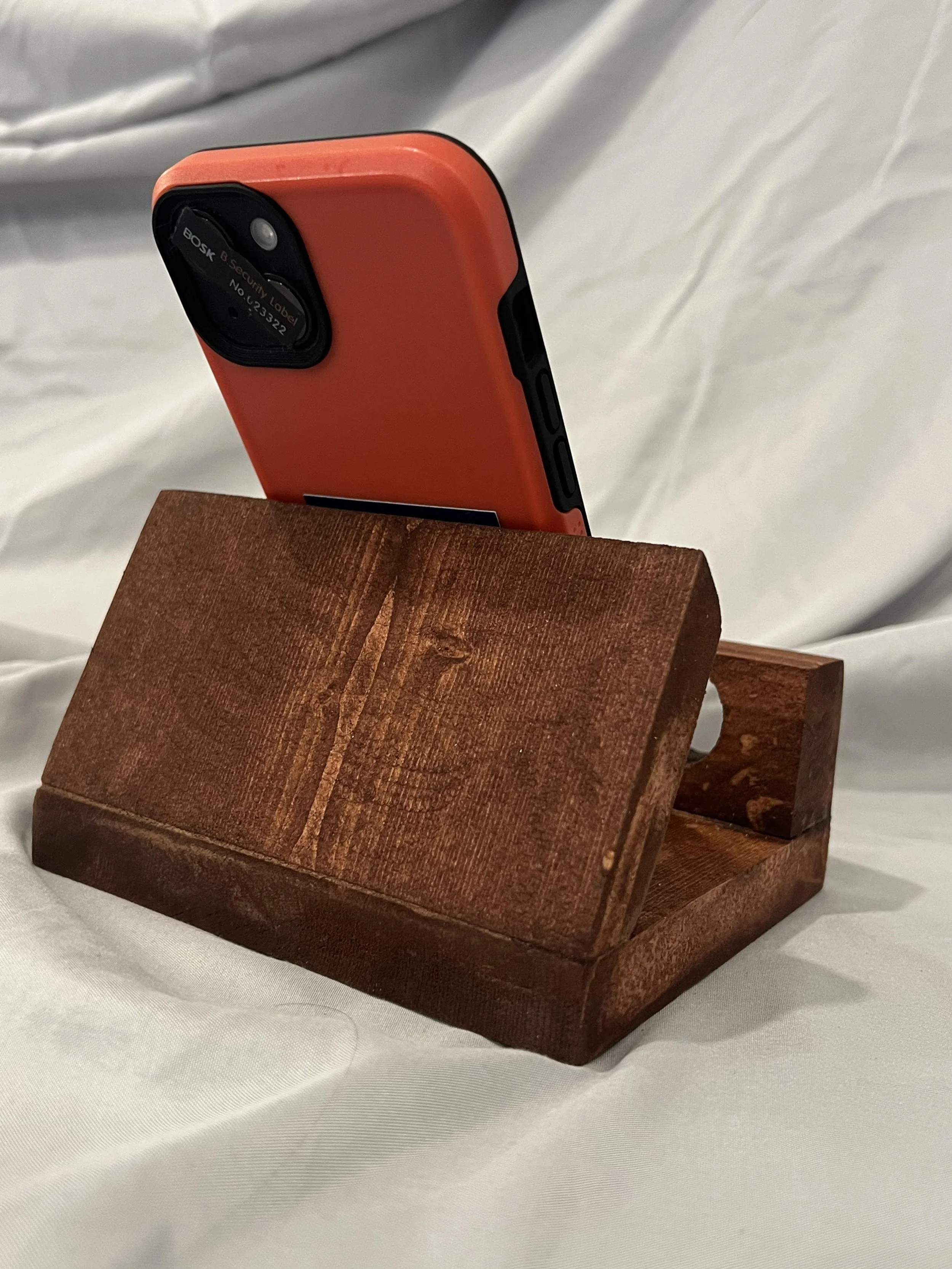 Wooden Phone Stand with Amplifier