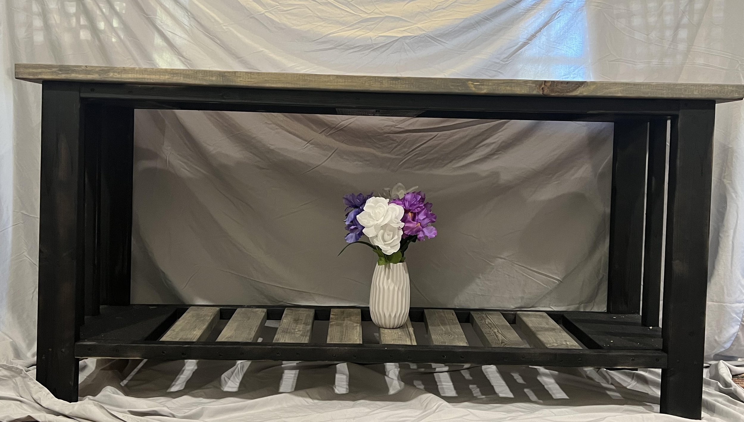 Rustic Farmhouse Entryway / End-of-Bed Bench – Solid Wood