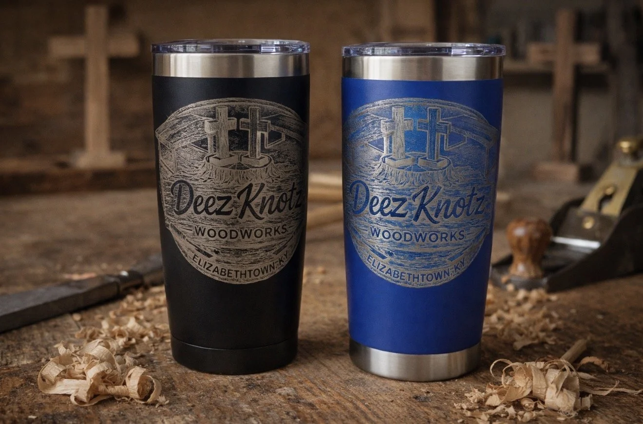 Deez Knotz Woodworks 20oz Laser Engraved Tumbler