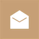 Icon of a closed envelope on a gold background
