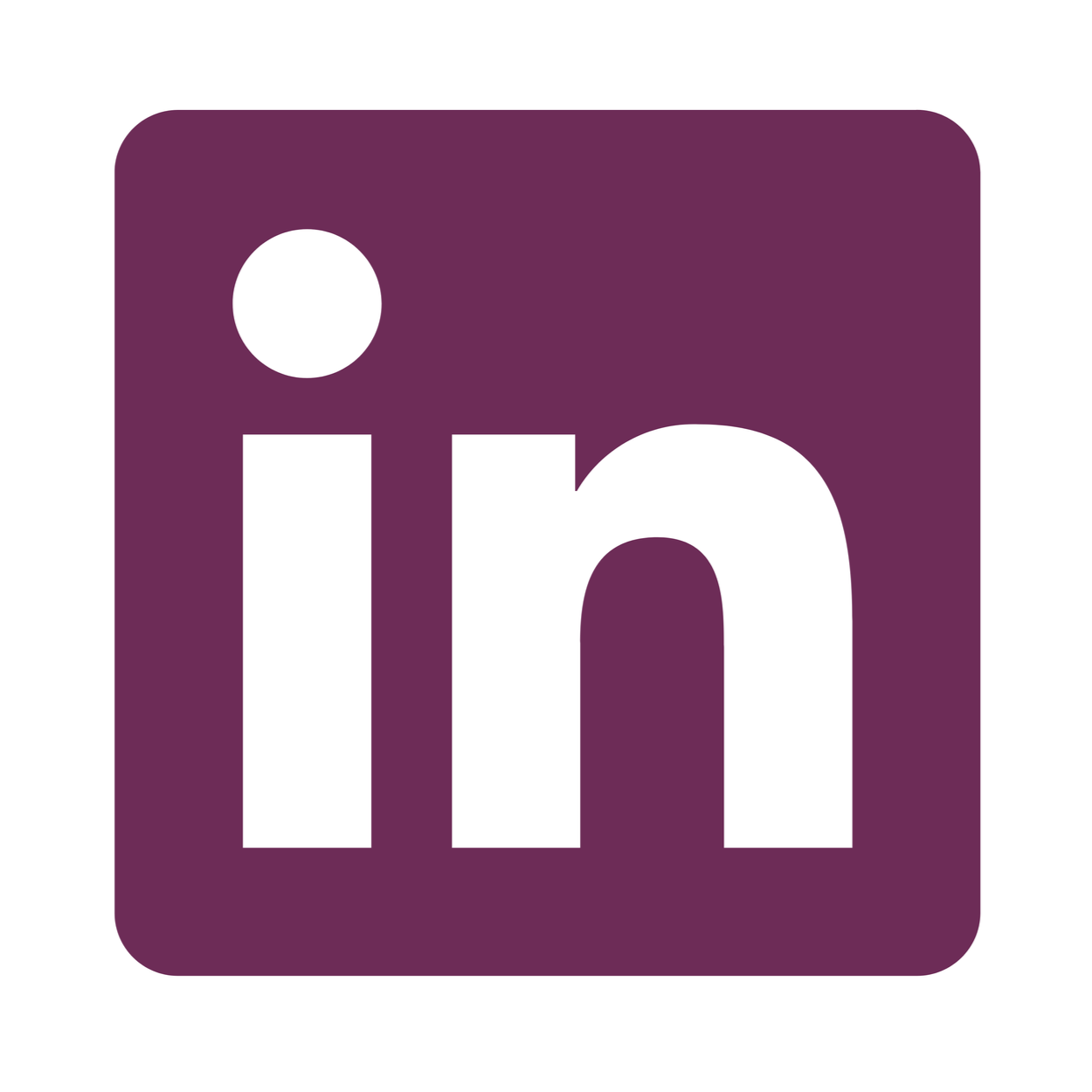 Logo LinkedIn avec fond violet
