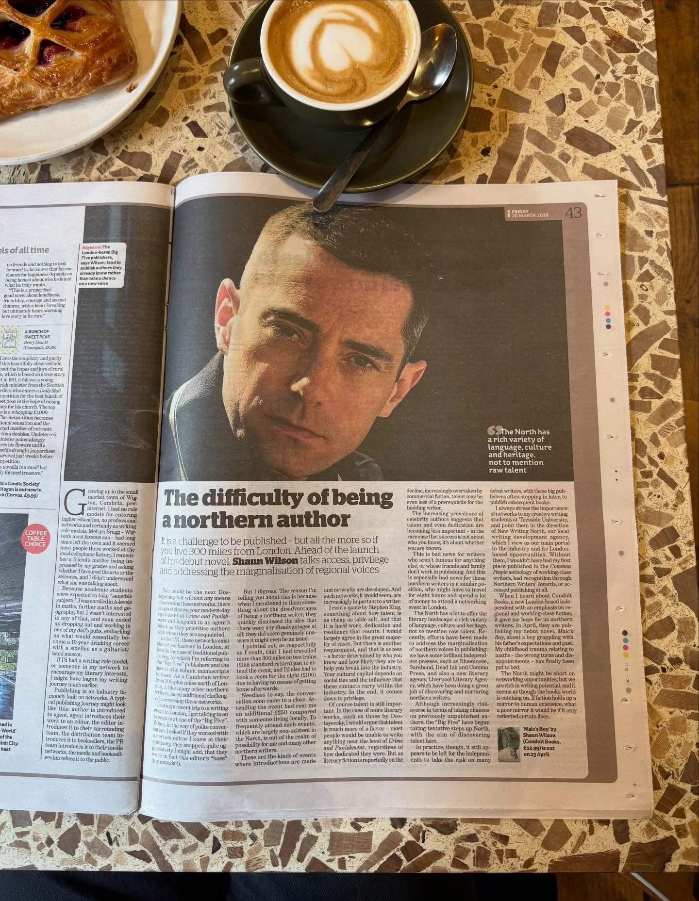 It is a total honour to be working with @smw_writing and @conduitbooks on MALC&rsquo;S BOY, a witty, devastating debut about Shaun and his dad. This first feature &mdash; published today in @theipaper &mdash; is brilliant on northern working class wr