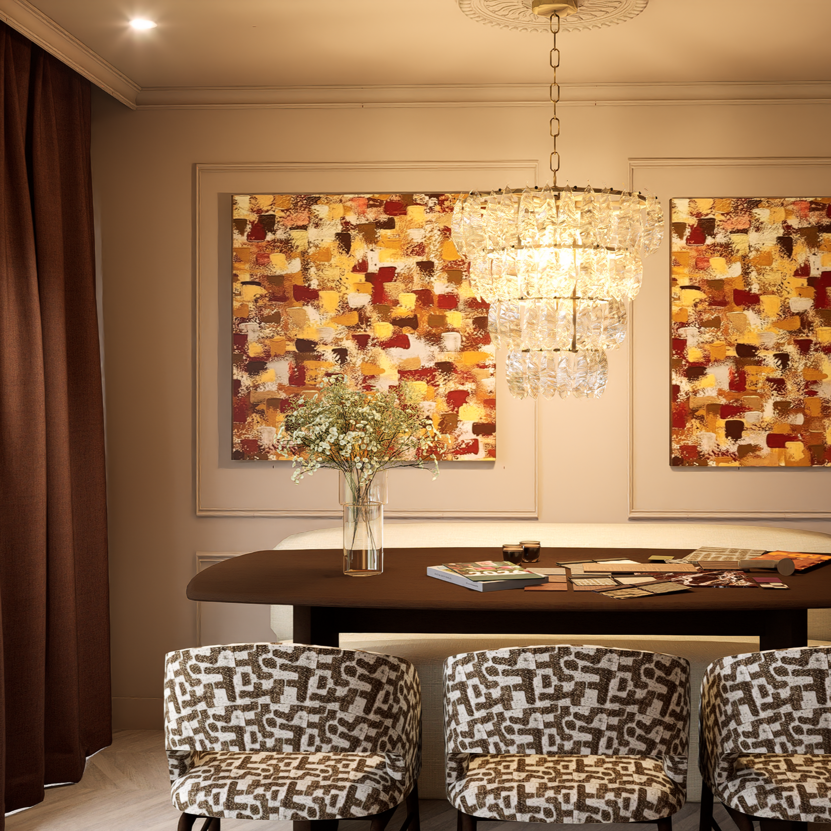 Printjes, stofferen, kunst op de muur, interieur design, ontwerp, uniek, karakter, sfeer, warm, kleur