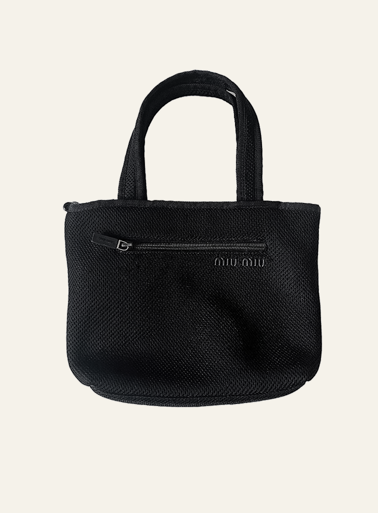 Miu miu fw 1999 technical black mini tote bag