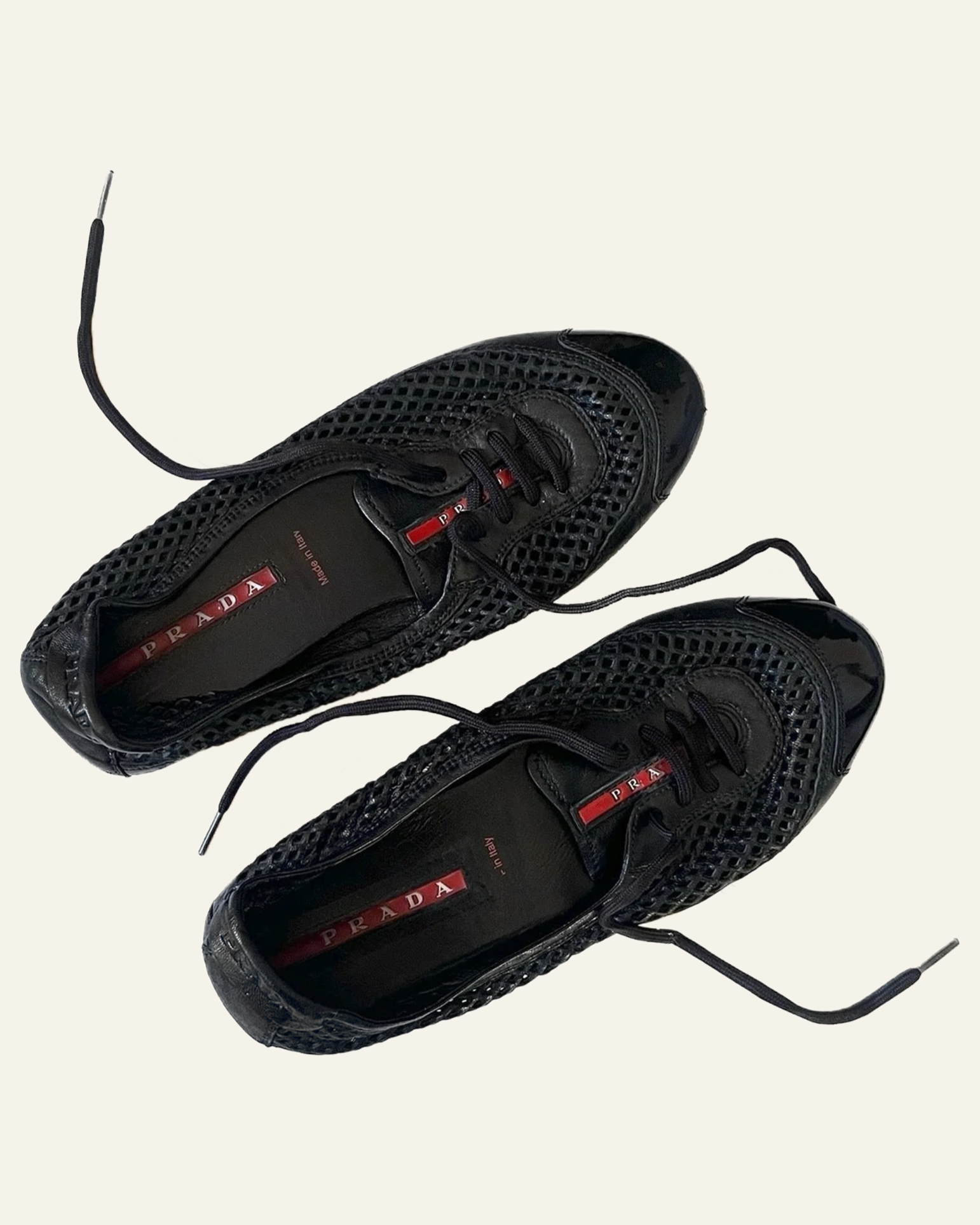Prada sport black ballet flats