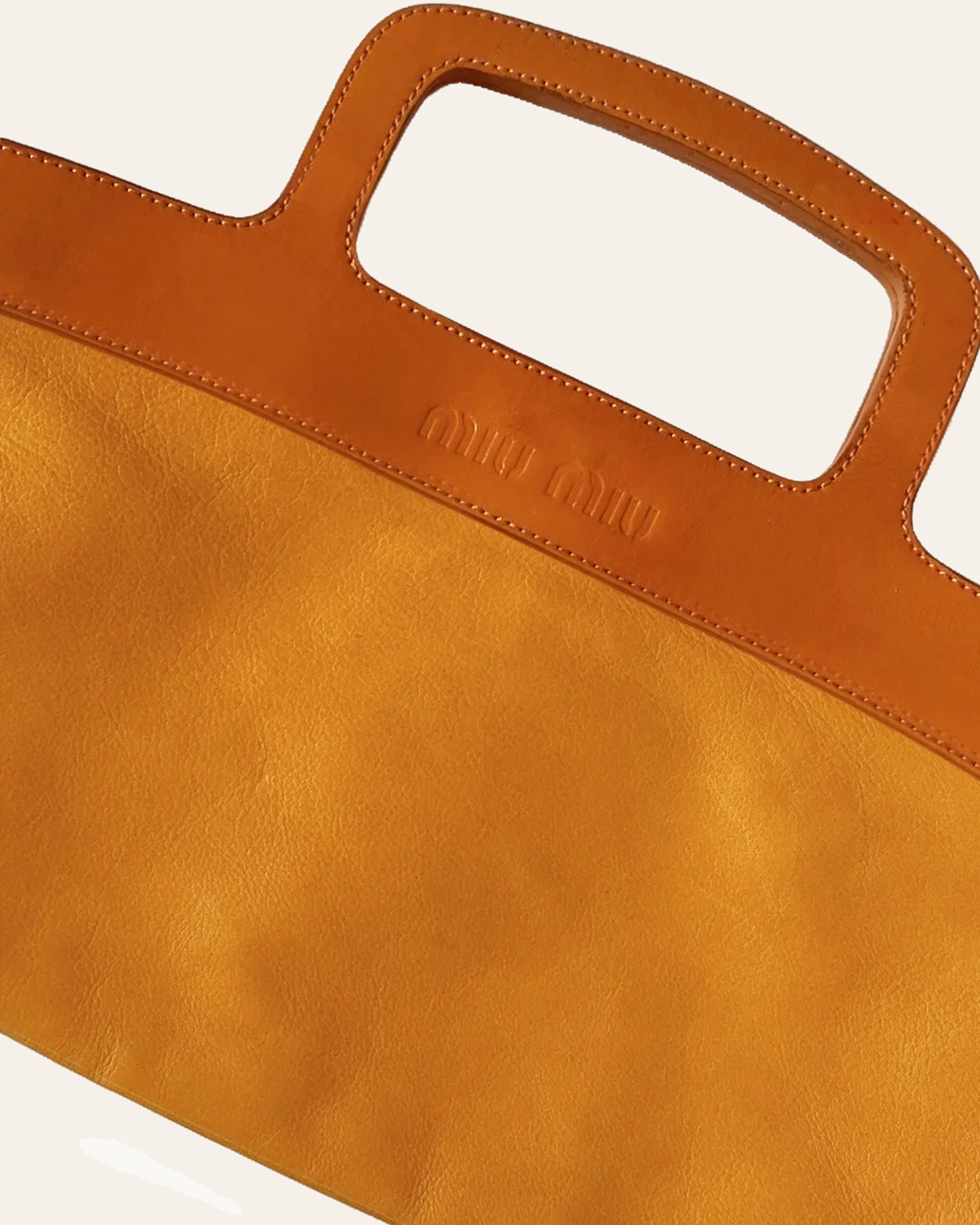 Miu miu ss 1999 orange leather bag